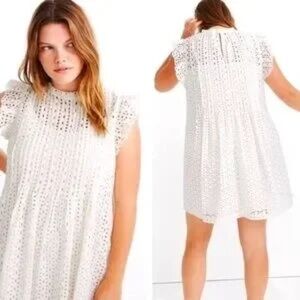 Madewell Ivory Eyelet Dress